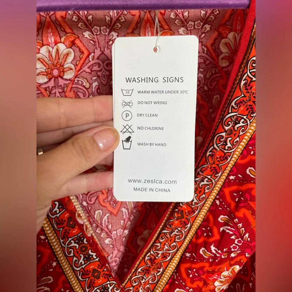 NWT Boho Maxi Wrap Dress - Small/Medium - Picture 11 of 16